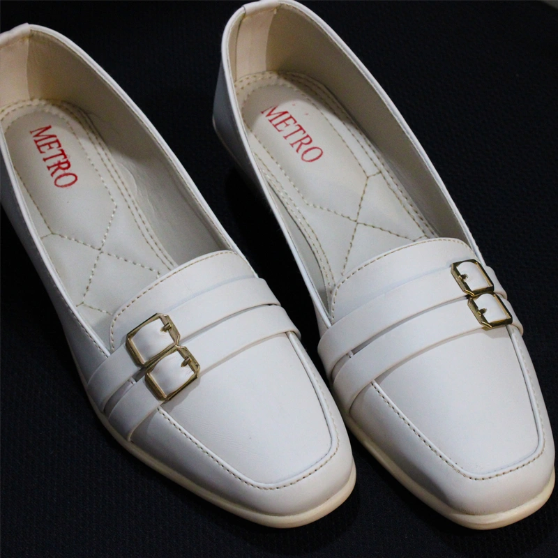 Classic Double-Buckle Loafers for Women