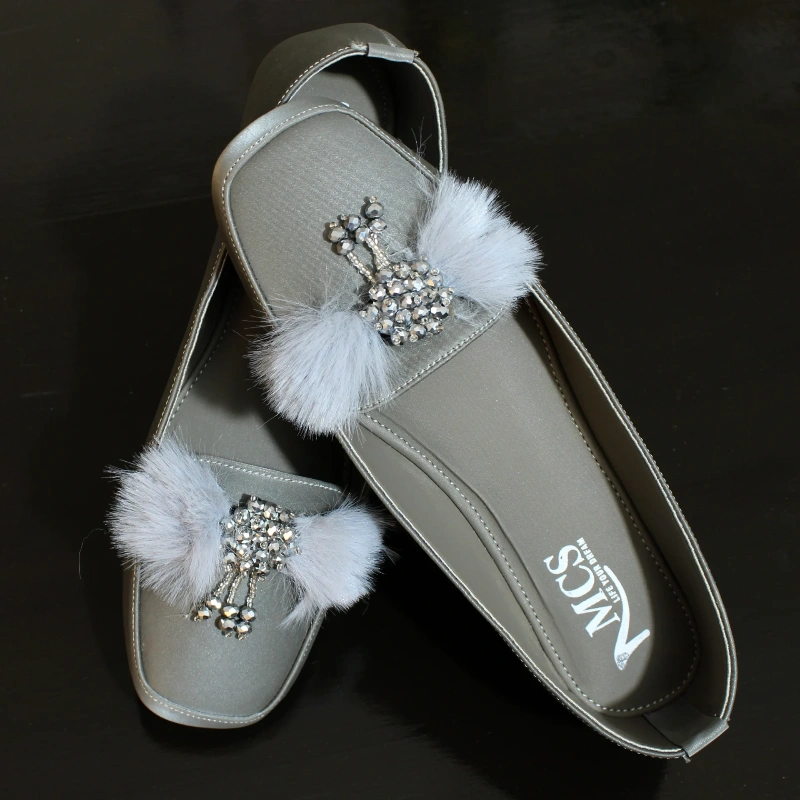 Fur Ball Beads Loafer
