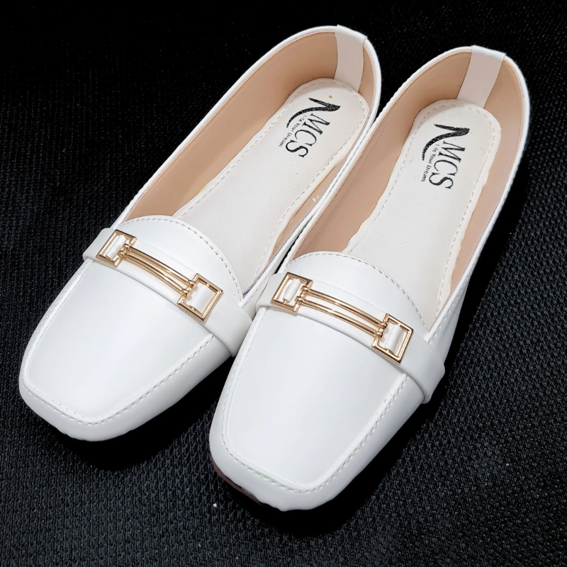 White Chic loafers