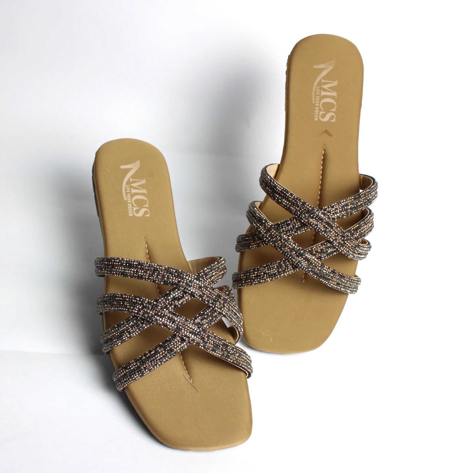 Cris Cross Net Mesh Slide - MOB