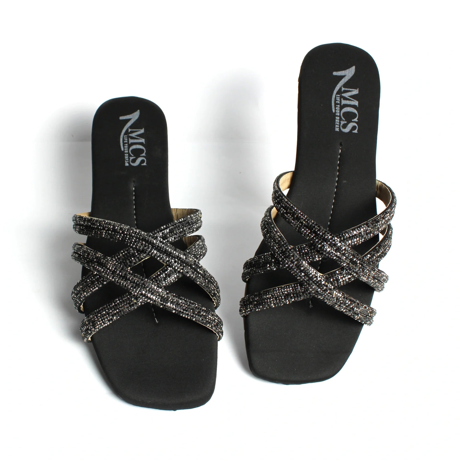 Cris Cross Net Mesh Slide - MOB