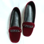 Velvet Loafers Deep Maroon 278