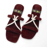 Mesh Knot Velvet Slide - MOB 