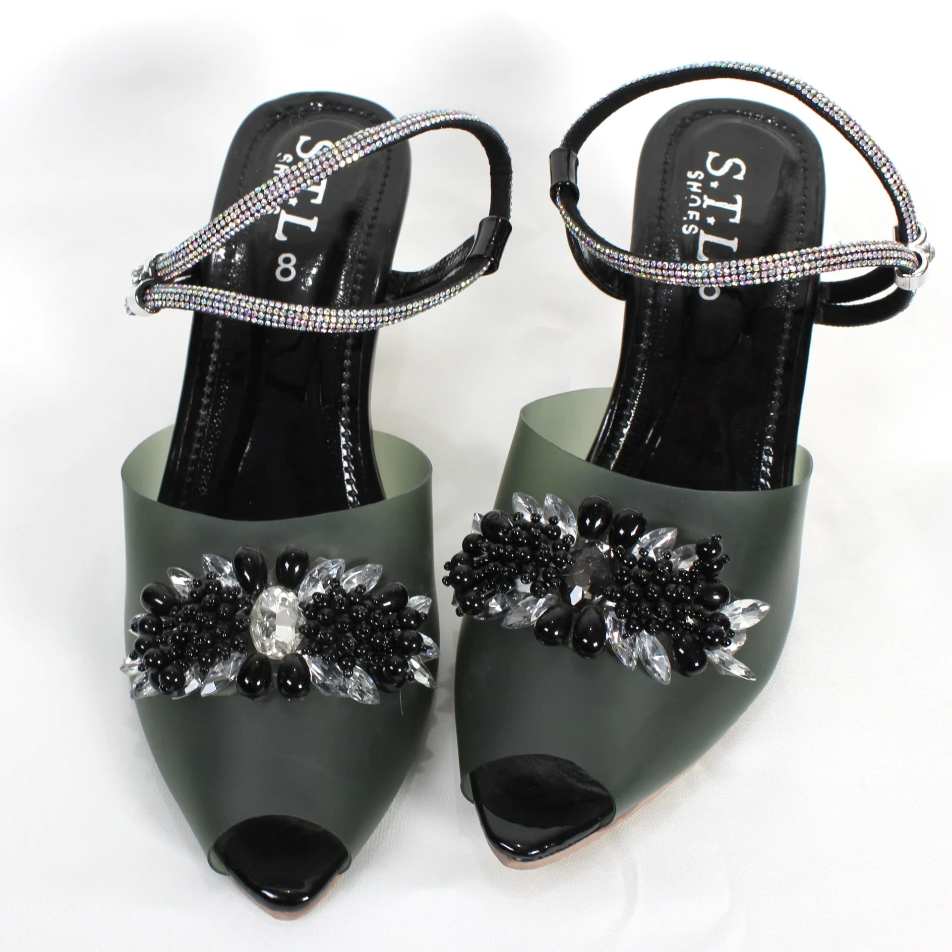 Glass Broche Heel - MOB