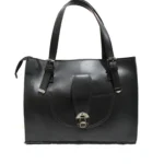 Plain Rexene Black Handbag