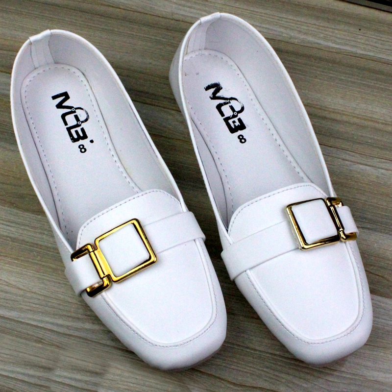 Square Buckle White 1