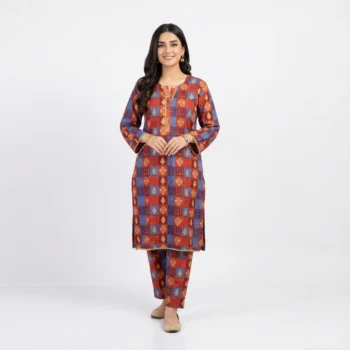 Premium Digital Printed Khadar 2-Piece Suit