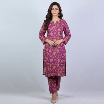 Premium Digital Printed 2-Piece Khaddar Suit