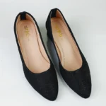 Women’s Shimmer Textured Block Heel Pumps