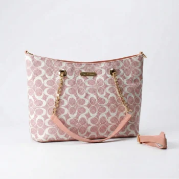 Coach Signature City Tote Bag – Blush Pink & White Canvas