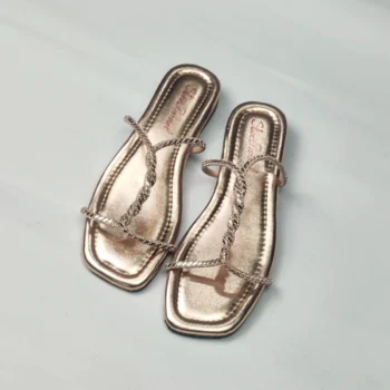 Elegant Braided Strap Ladies Slippers – Stylish Flats for Women