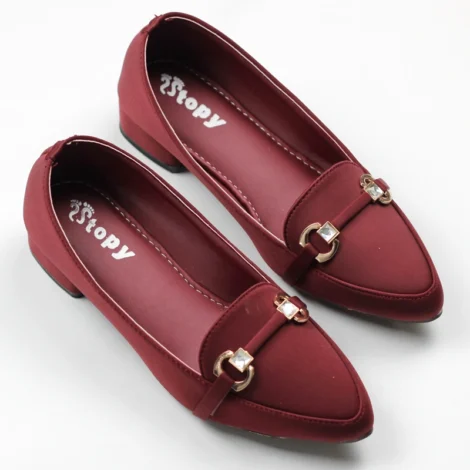 Pointed-Toe Comfortable Slip-On Court Shoes